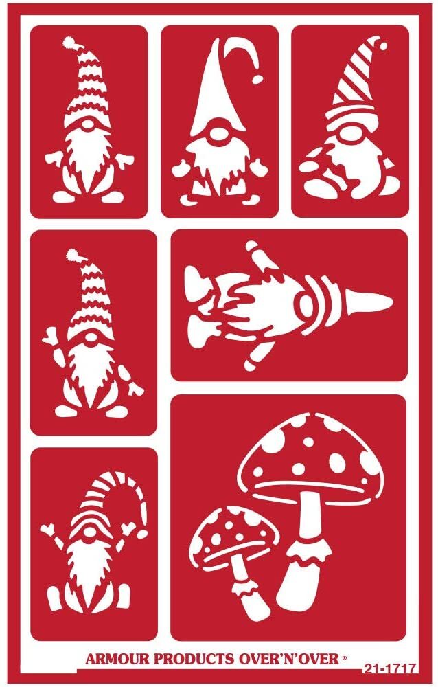 Armour Reusable Over n Over Glass Etching Stencil -  Gnomes