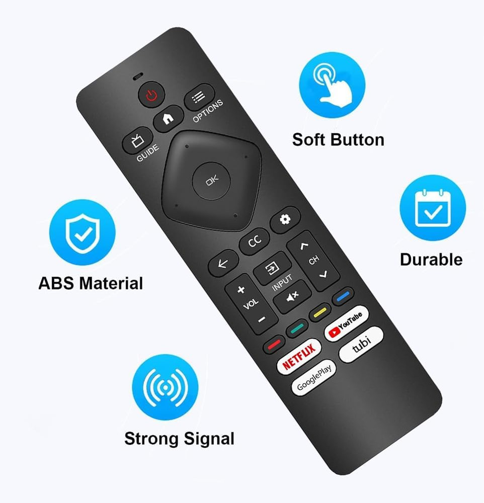 Remote Control Replacement for Philips Google/Android Smart TV, Universal and No
