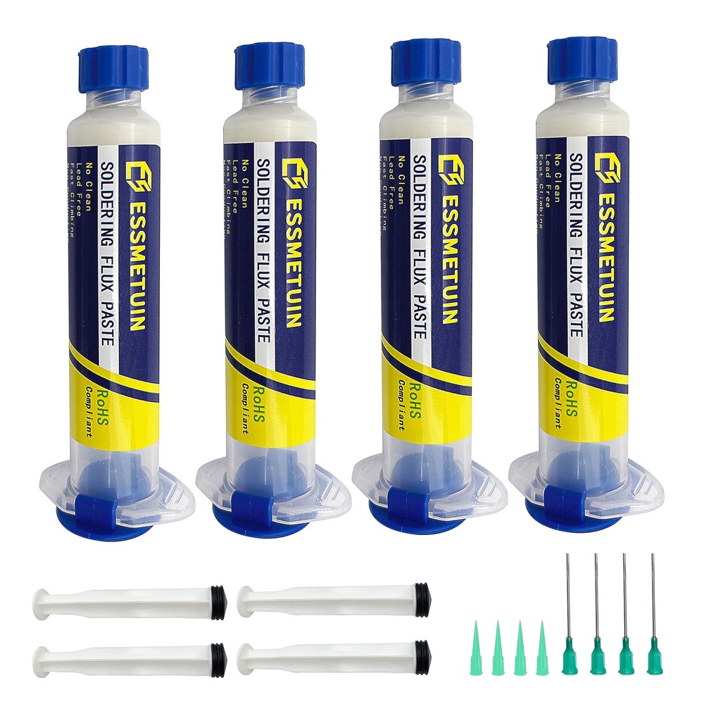 Essmetuin No Clean Soldering Flux Paste(4Pack), Solder For 4Pack, 4pack