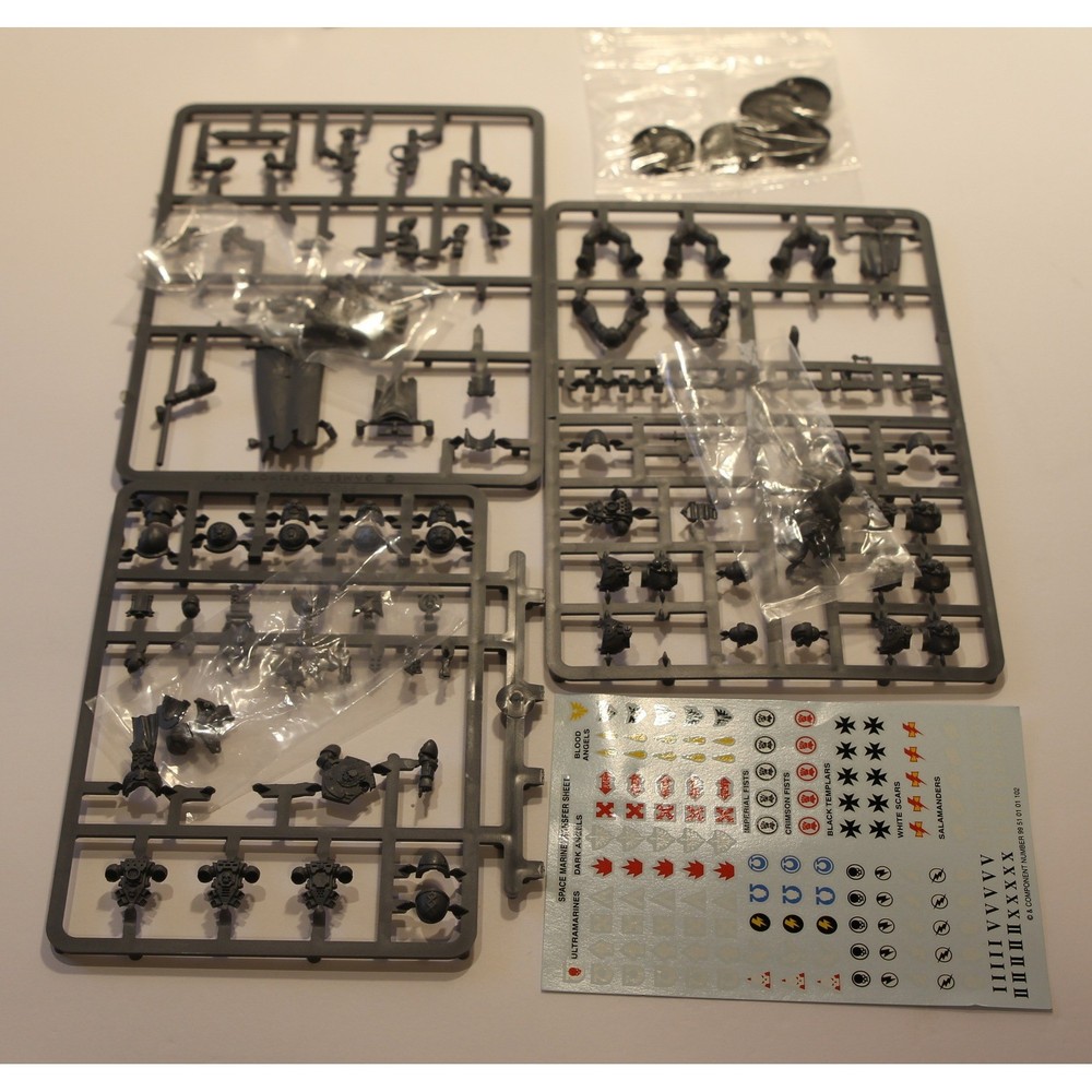 Warhammer 40K Space Marines Command Squad First Born "48-17" .Open Box (A1)