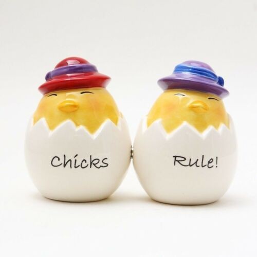 Pacific Giftware Chicks Rule Magnetic Salt & Pepper Shaker Set #8789