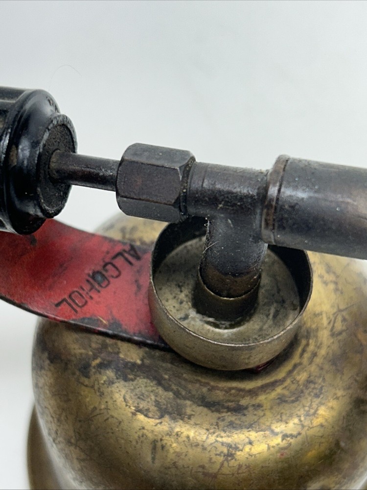 Vintage DUNLAP Brass Denatured Alcohol Torch, Empty