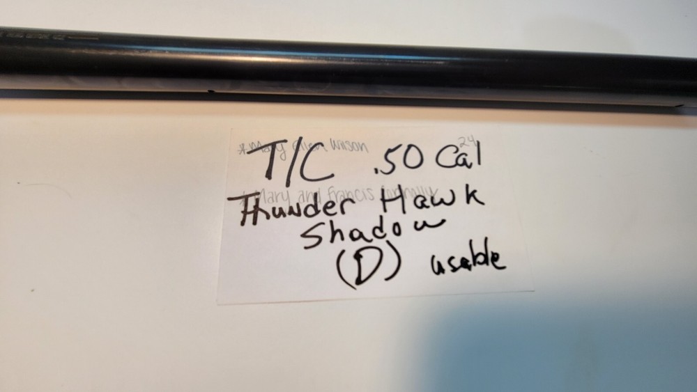 T/C Thunder Hawk Shadow Inline Muzzleloader Barrel With No Breech (D)