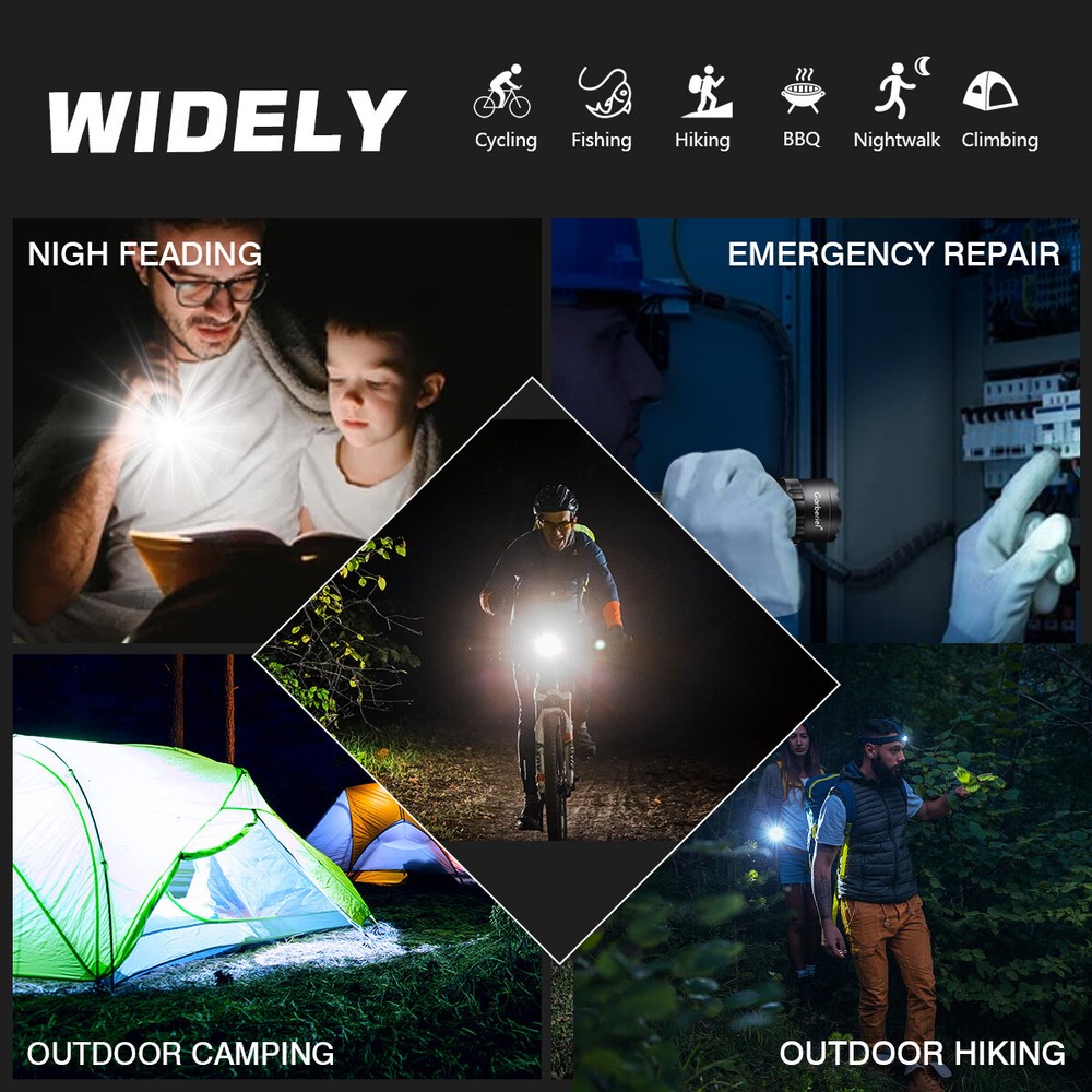 Most Powerful Rechargeable L2 LED Flashlight Tactical Rail Light Mount Hunting