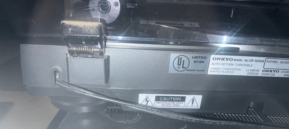 Onkyo CP-1200A Turntable Auto Return Belt tested (see video)