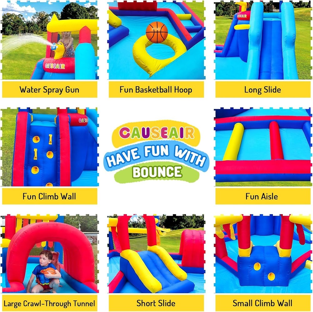 Water Slide Bounce House 15x15FT