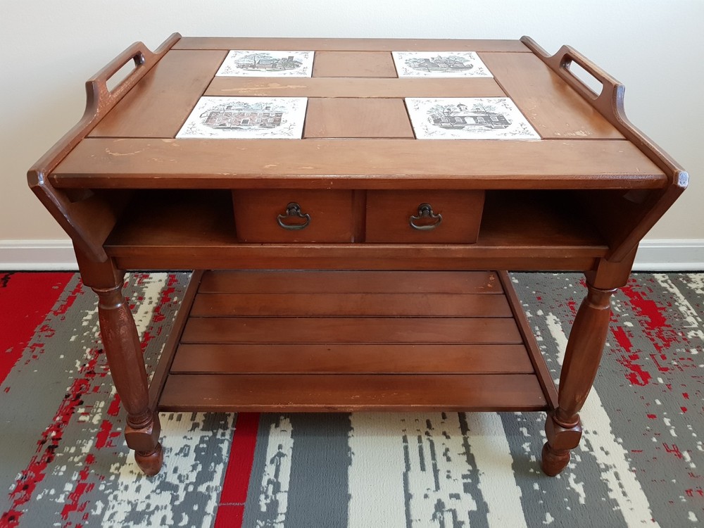 ANTIQUE PRIMITIVE COUNTRY SHERATON Coffee TABLE - RUSTIC
