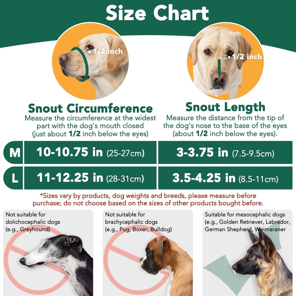 Dog Muzzle for Medium Large Dogs Humane Basket Muzzle Soft & Lightweight & Ad...