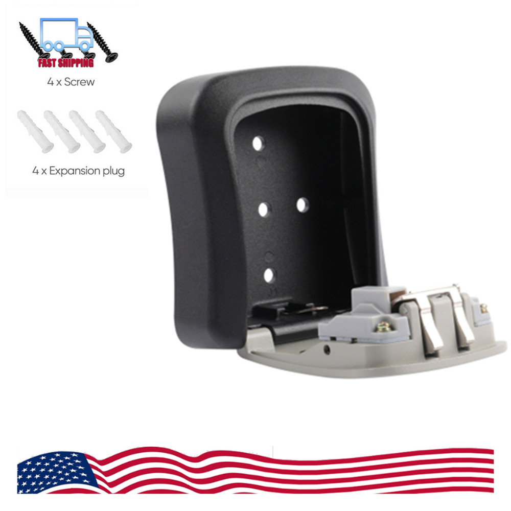 4 Digit Key Safe Lock Box Combination Wall Mount Security Storage Case Organizer