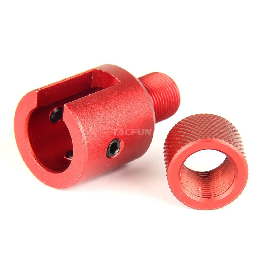 RED Ruger 1022 10/22 Adapter 1/2''x28 Thread & 7" Muzzle Brake Compensator