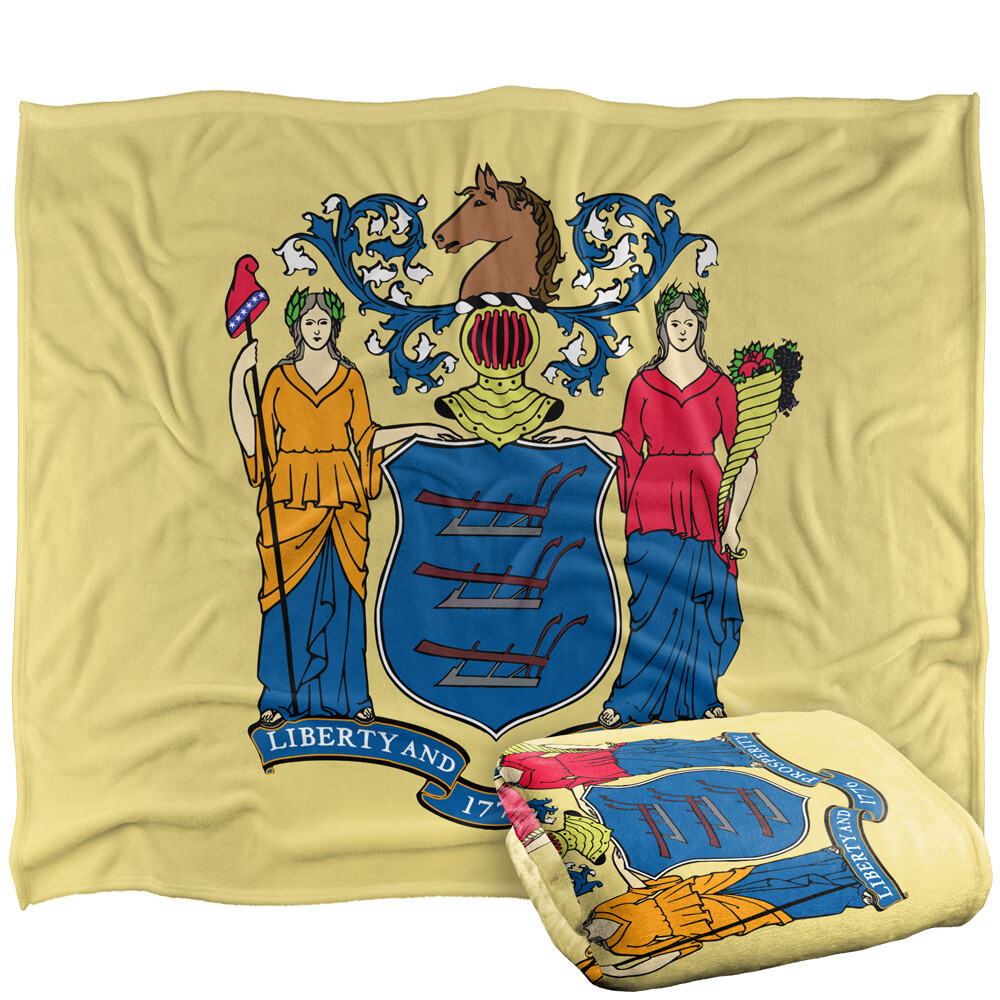 New Jersey Flag Silky Touch Super Soft Throw Blanket, 50"x60"
