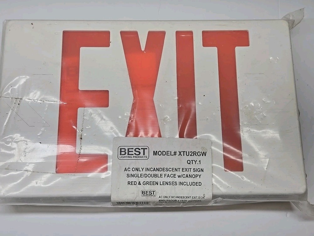 Best Lighting Products AC Only Incandescent Exit Sign Single/double Face...