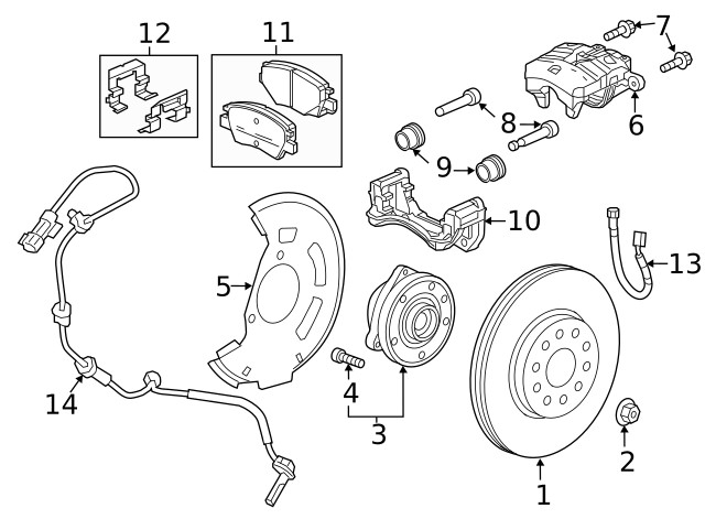 Genuine GM ABS Sensor 42808341