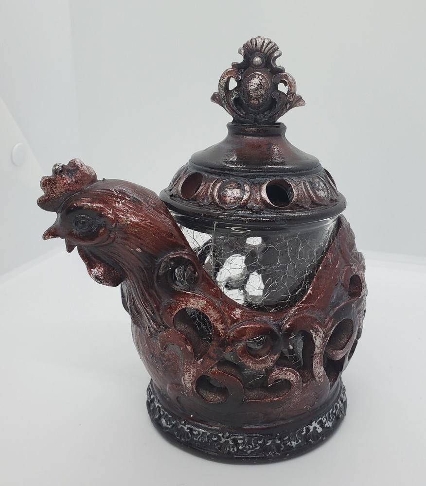 Three Rooster Incense Burner With Tray