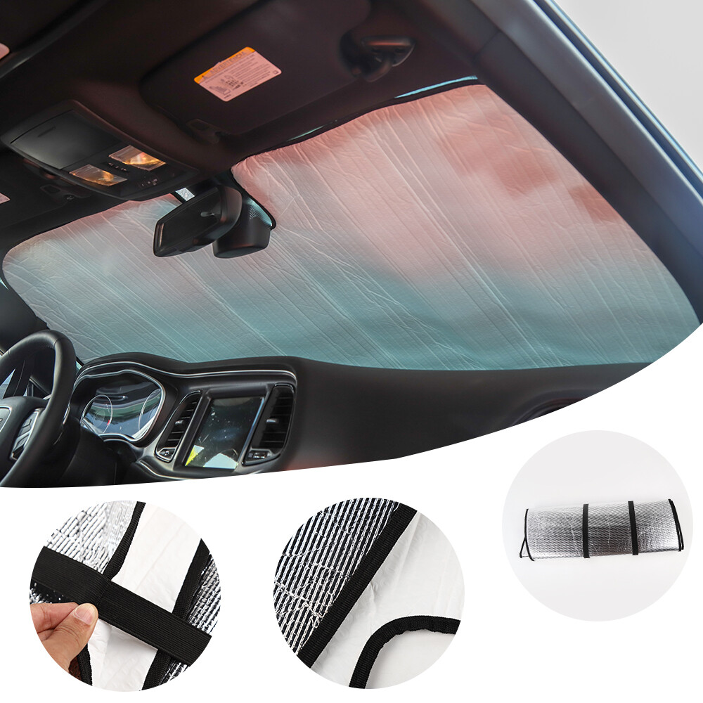 Car Front Windshield Sunshade Sun Shield Visor Mat for Dodge Challenger 2009-23