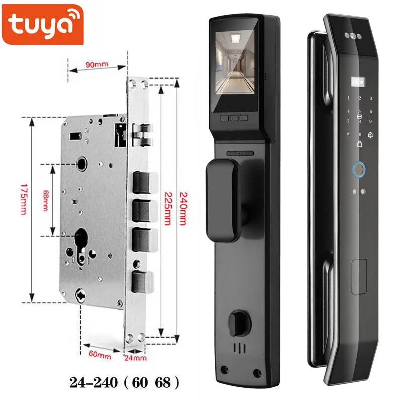 Face Real-time Intercom Smart Door Lock Security Camera Intelligent Fingerprint