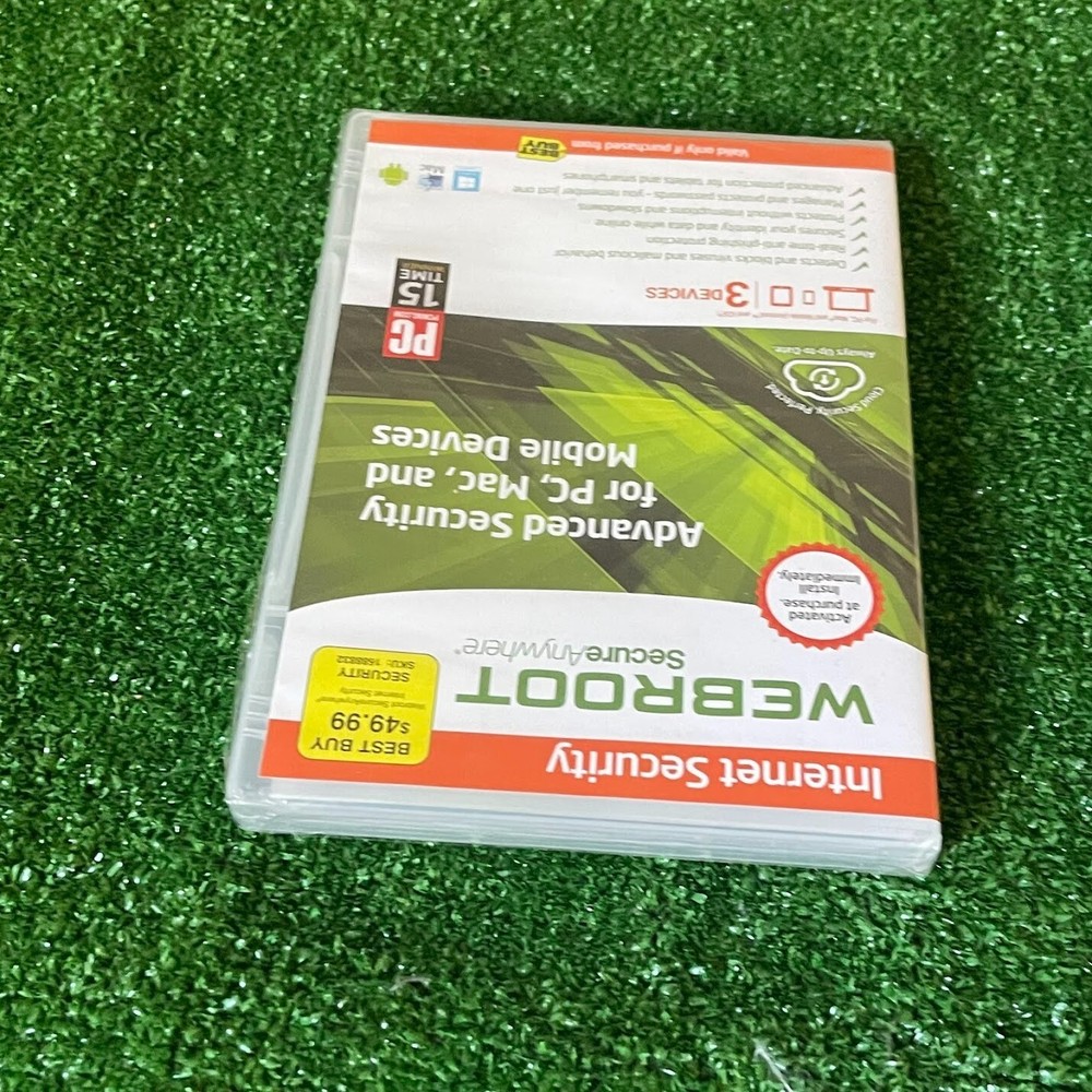 Webroot Secure Anywhere Advanced Security for PC, Mac and Mobile Devices CD NEW