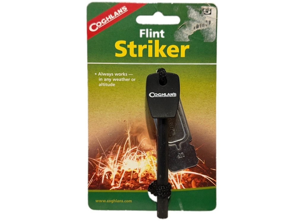 Coghlans Flint Striker Fire Starter Black Camping Survival Tool New