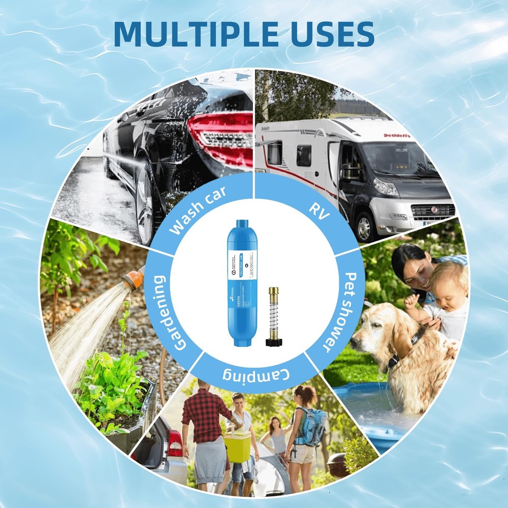 RV Inline Hose Water Filter, NSF Certified Camper Water Filter with Flexible ...