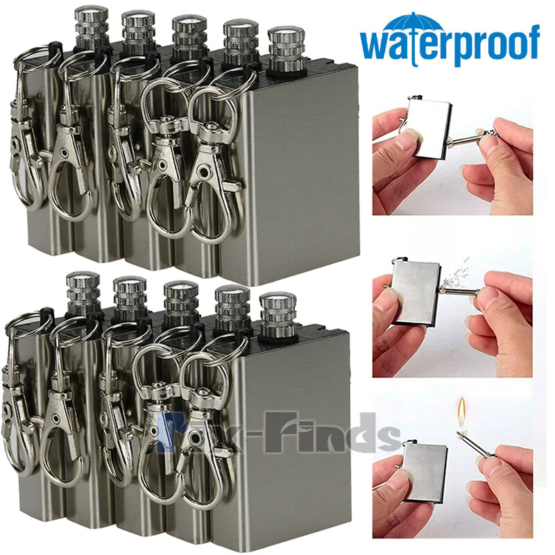Waterproof Match Permanent Lighter Striker Fire Starter Emergency Survival 10LOT