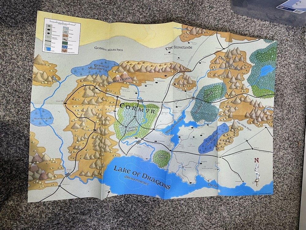Cormyr Dungeons & Dragons Forgotten Realms TSR 9410 Source book Module W/ MAP