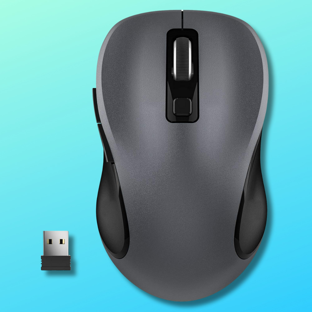 Portable Wireless Mouse 2.4GHz Silent with USB Receiver Optical USB Mouse