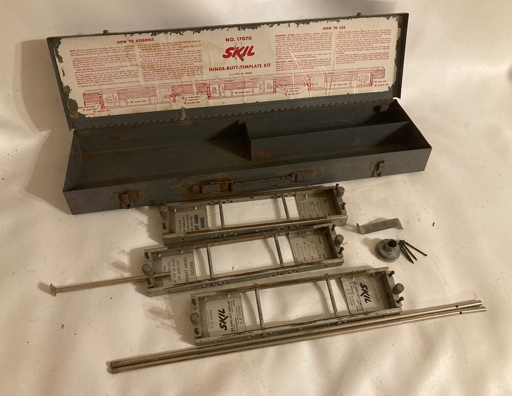 Vintage ￼Skill hinge-butt template kit, Model 17070
