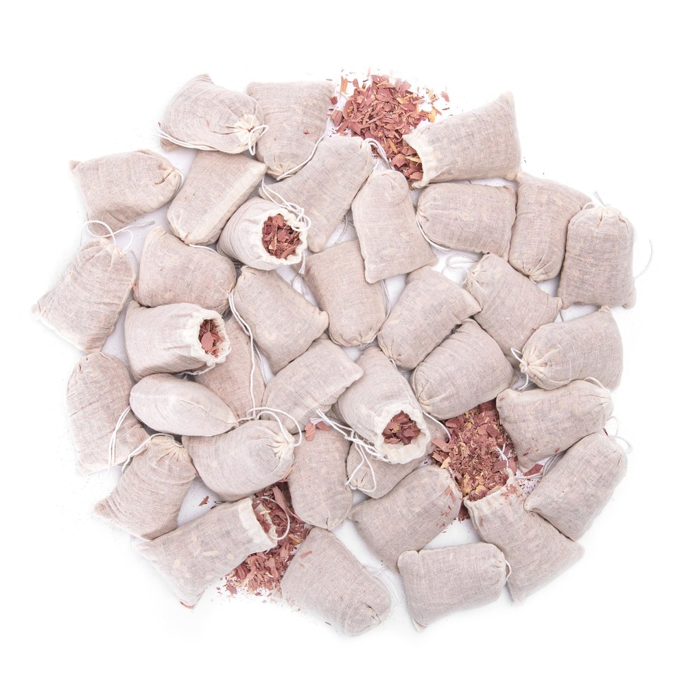 36 Pack Cedar Sachets Bags Red Cedar Chips Sachets for Clothes Storage Drawers