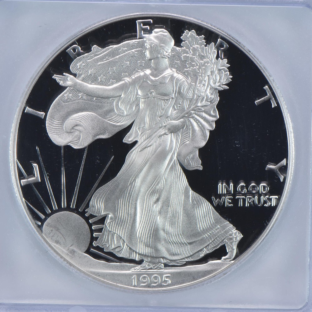 1995-P American Silver Eagle PR70 DCAM ICG