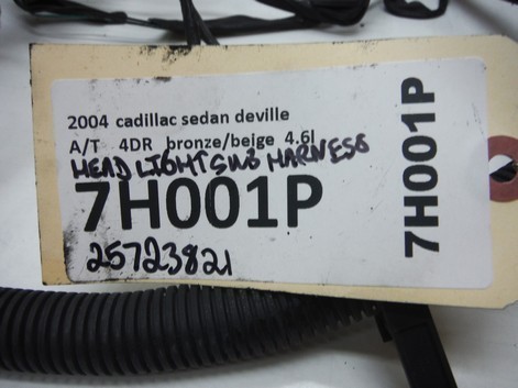 2004 CADILLAC DEVILLE A/T 4DR HEADLIGHT WIRE HARNESS OEM 2001 2002 2003 2005
