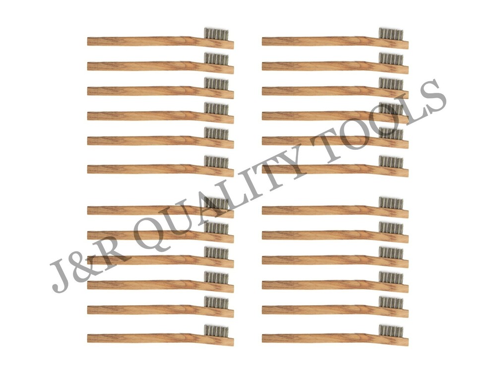 24 PACK STAINLESS STEEL WIRE BRUSH TOOTH BRUSHES