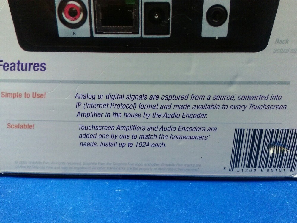 Graphite Five Multi-Source Multi Zone Audio Encoder New In Box