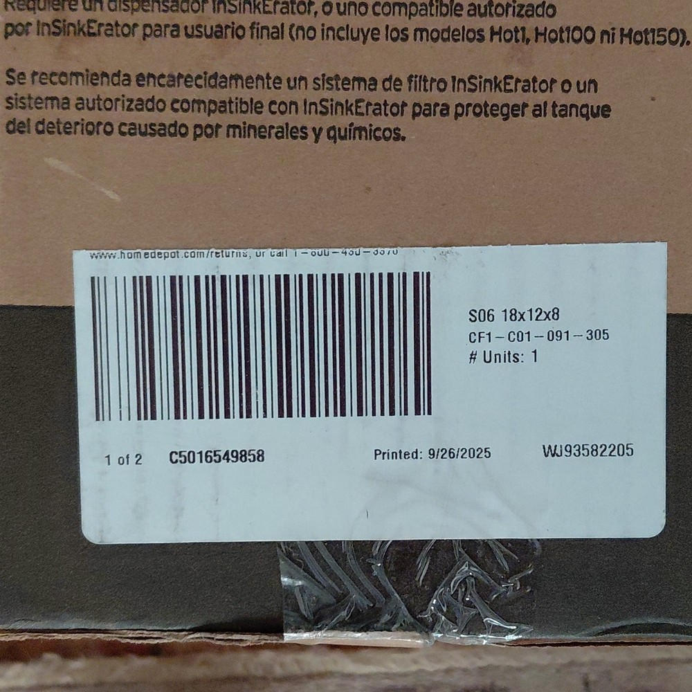 InSinkErator Hot Water Dispenser