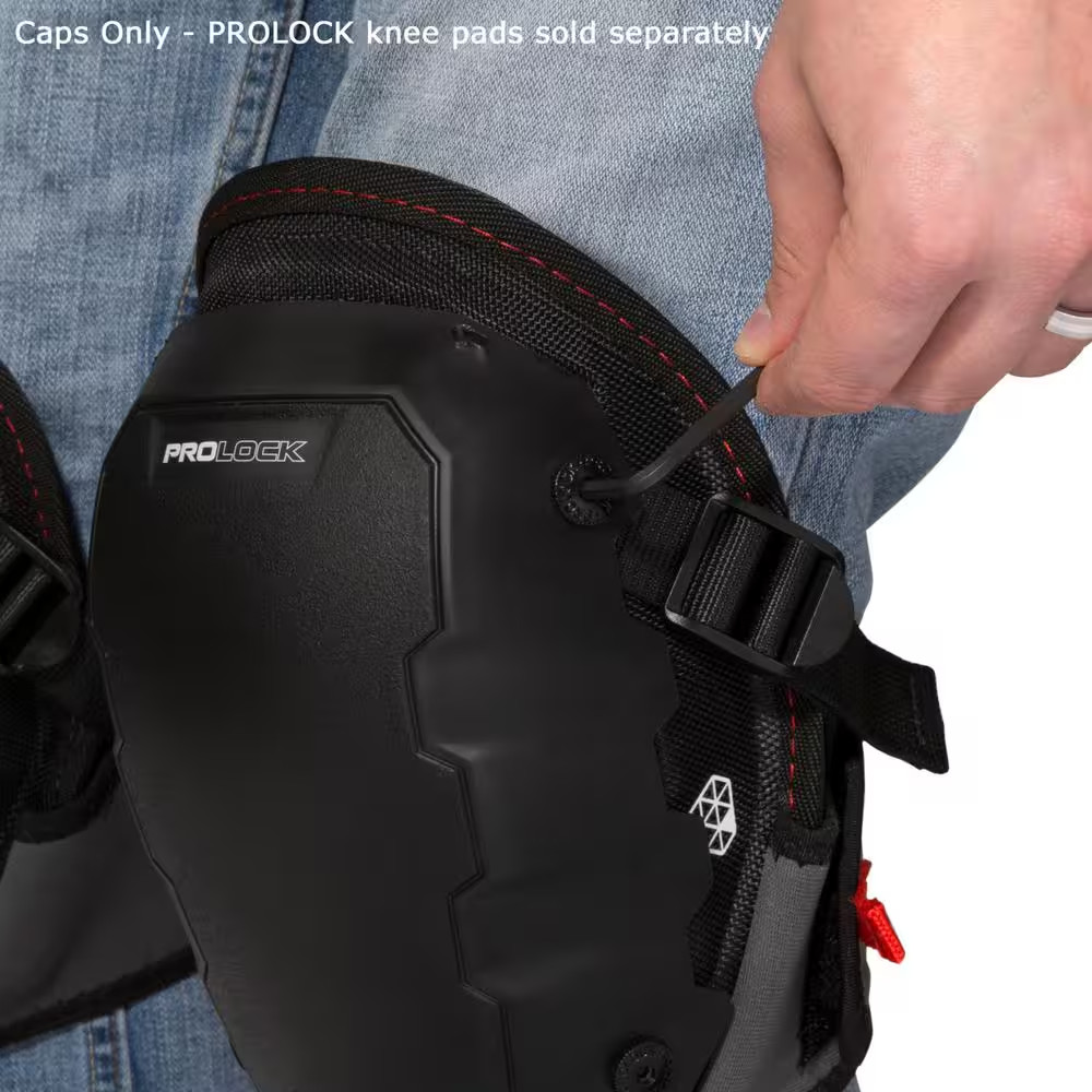 Professional Black Hard Cap Attachment for Prolock Knee Pads
