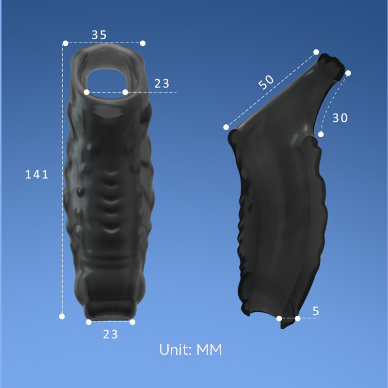 Reusable Condoms Delayed Ejaculation Bigger Glans Penis Enlarger Sleeve Extender