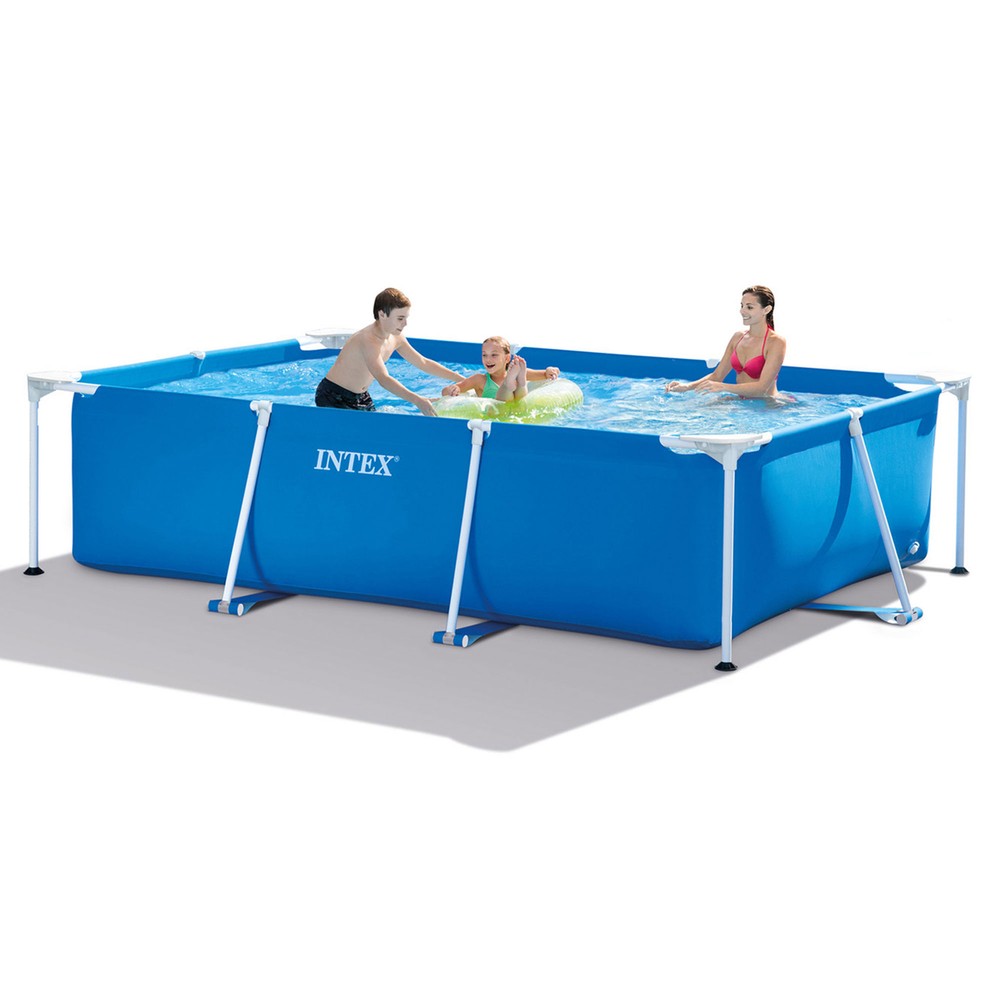 Intex 9.8' x 29.5" Rectangular Frame Above Ground Outdoor Backyard Swimming Pool