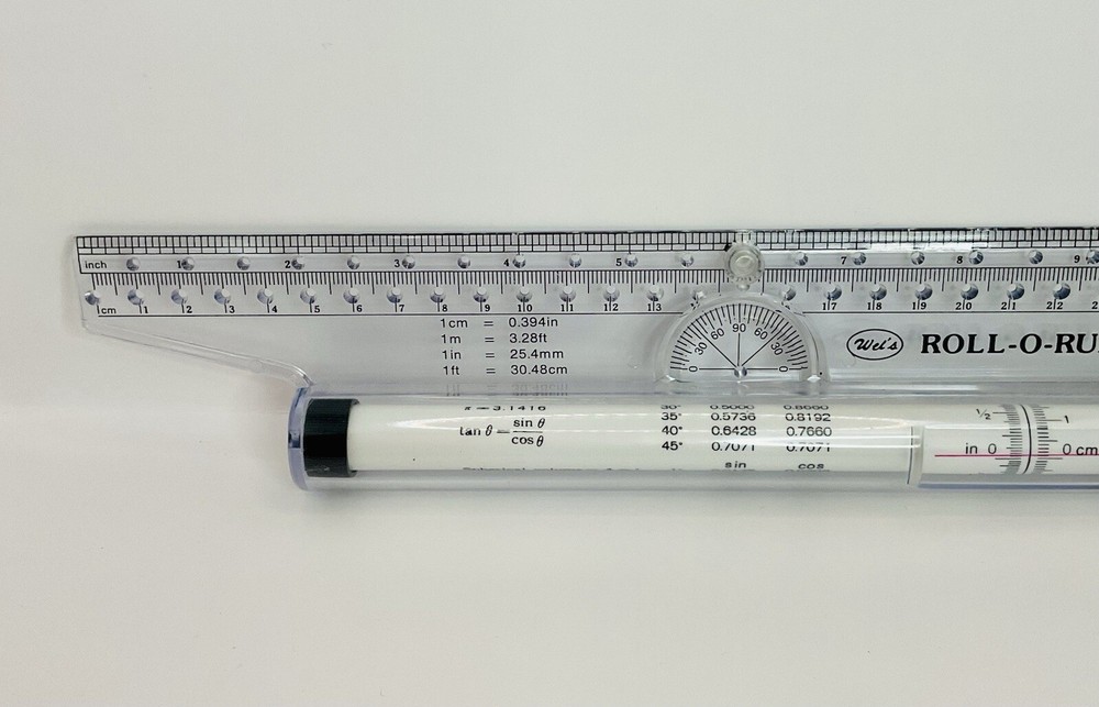ROLL-O-RULER by WEI’S 12 INCH DRAFTING RULER MODEL CP-405