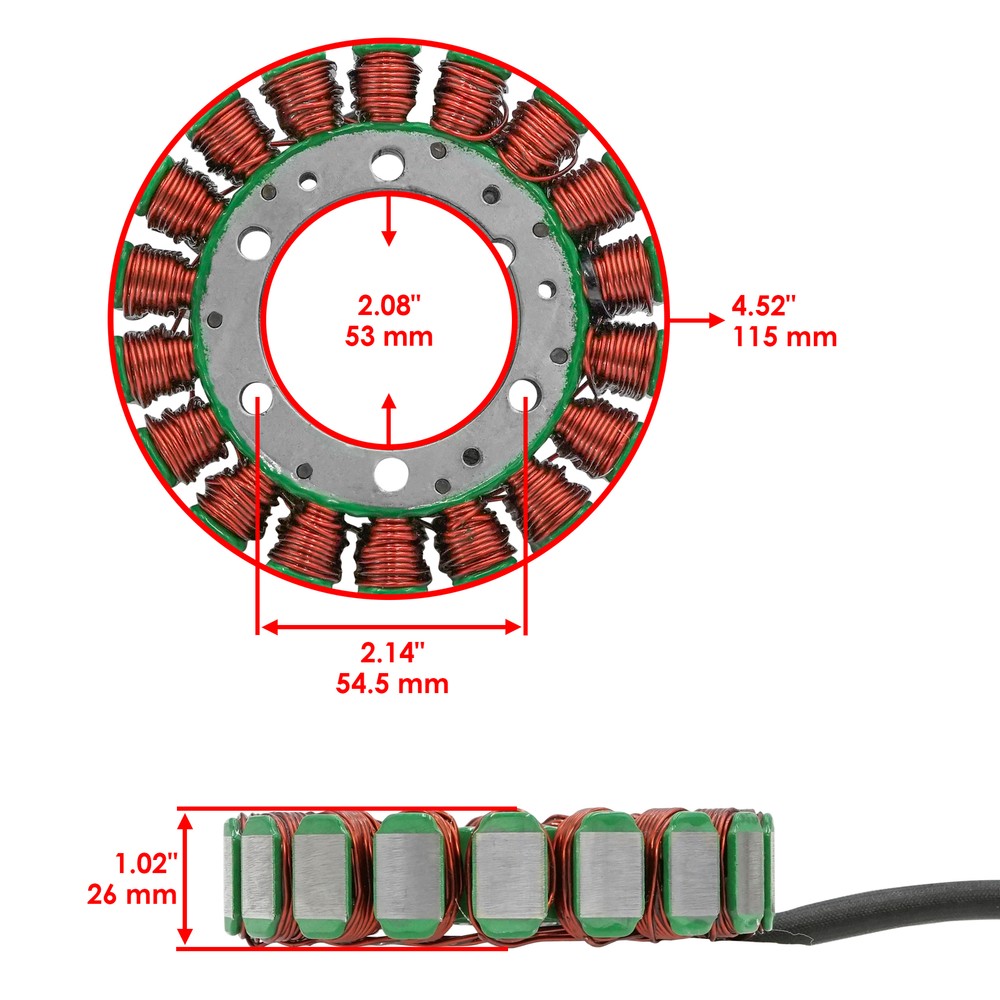 Stator & Regulator Rectifier for Yamaha XVS650 V-Star 650 Classic 2004-2010