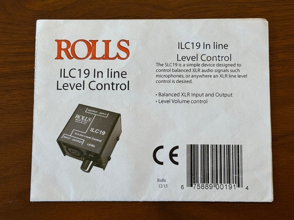 Rolls ILC19 In-line Level Control