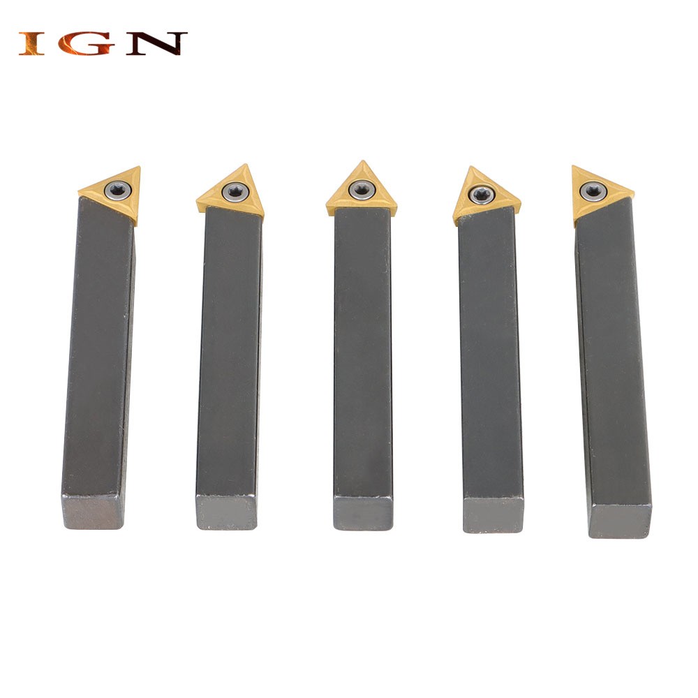 1/2" Carbide Indexable Turning Tool Lathe Tool Bit With Carbide Inserts 5 Pcs