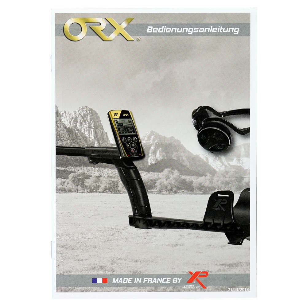 ORX Metal Detector User Manual Booklet – German Language Guidebook