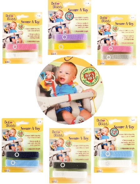 Baby Buddy Secure-a-Toy Adjustable Toy Strap/Clip