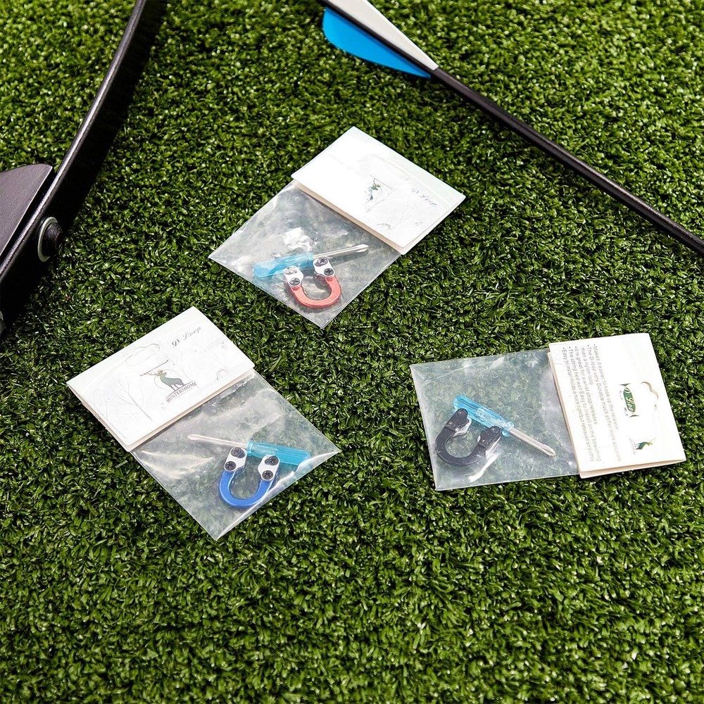 3 Sets Archery D Loop Compound Bow Metal D Loop Metal D Ring Buckle Release Nock