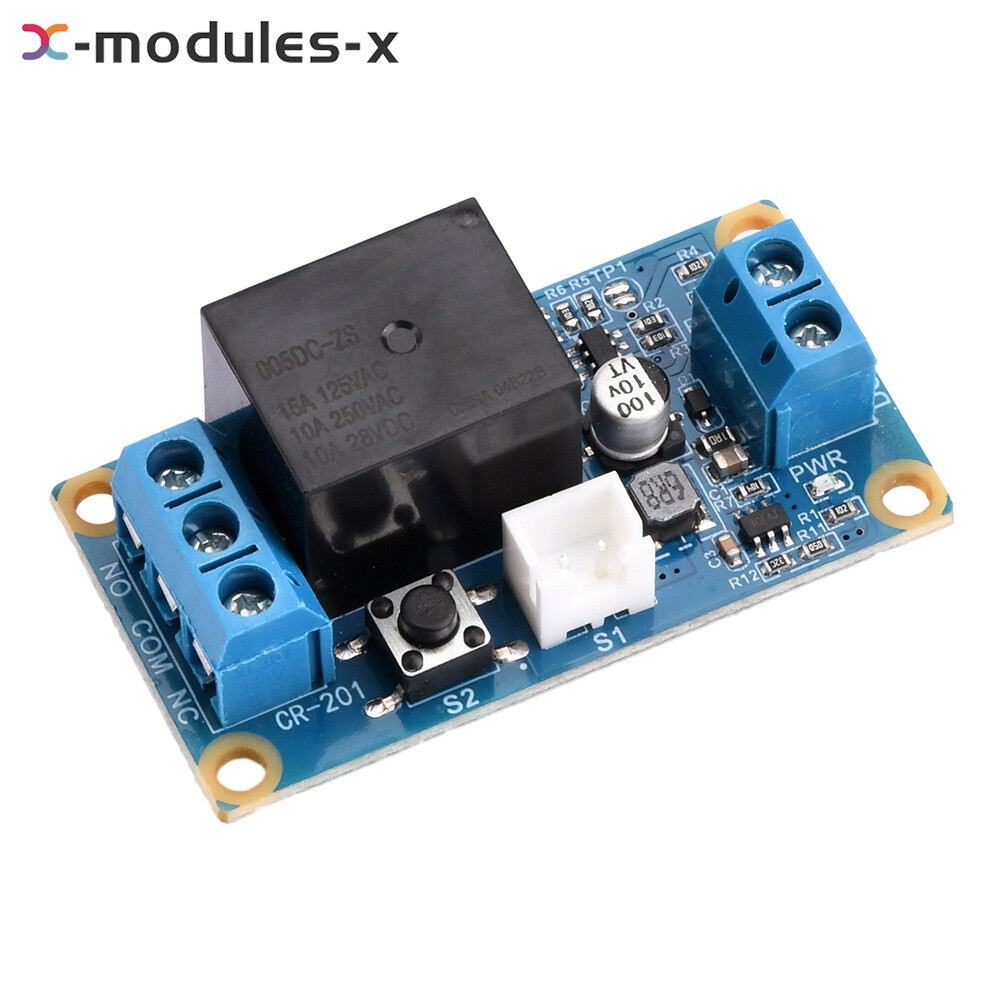 DC5-28V Wide Voltage 1Channel Single Button Bistable Self-Locking Relay Module