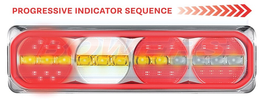 2x LED REAR COMBINATION LIGHTS + PROGRESSIVE/DYNAMIC/SEQUENTIAL/MOVING INDICATOR