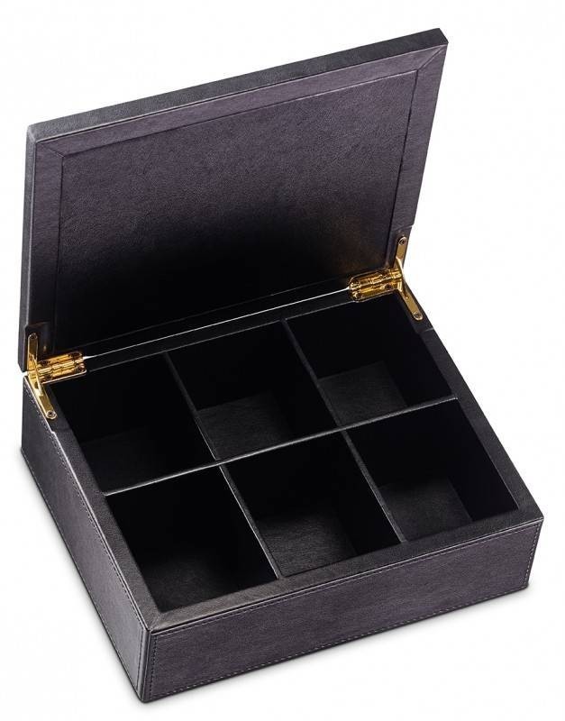 Ronnefeldt - Black Leather Teavelope Treasure Chest (Small)