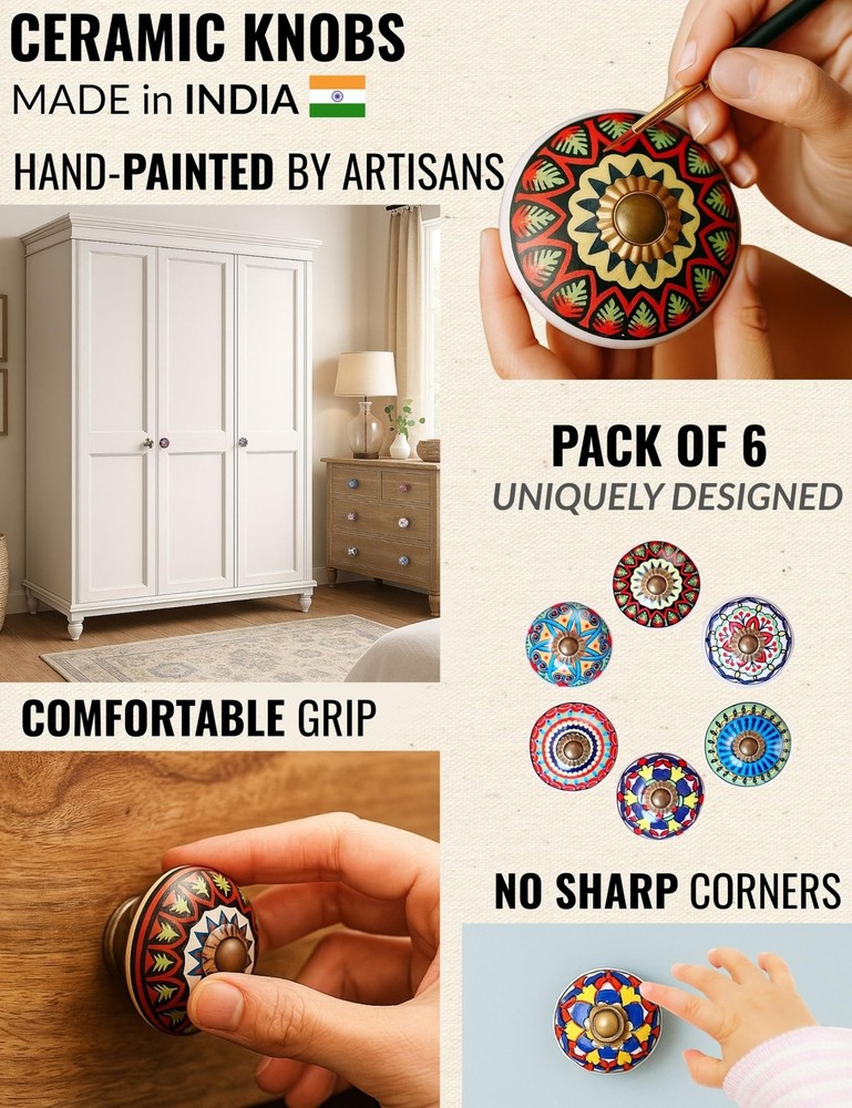 Decorative Cabinet Knobs - Antique Cabinet Knobs - Pulls for Cabinets and Dra...
