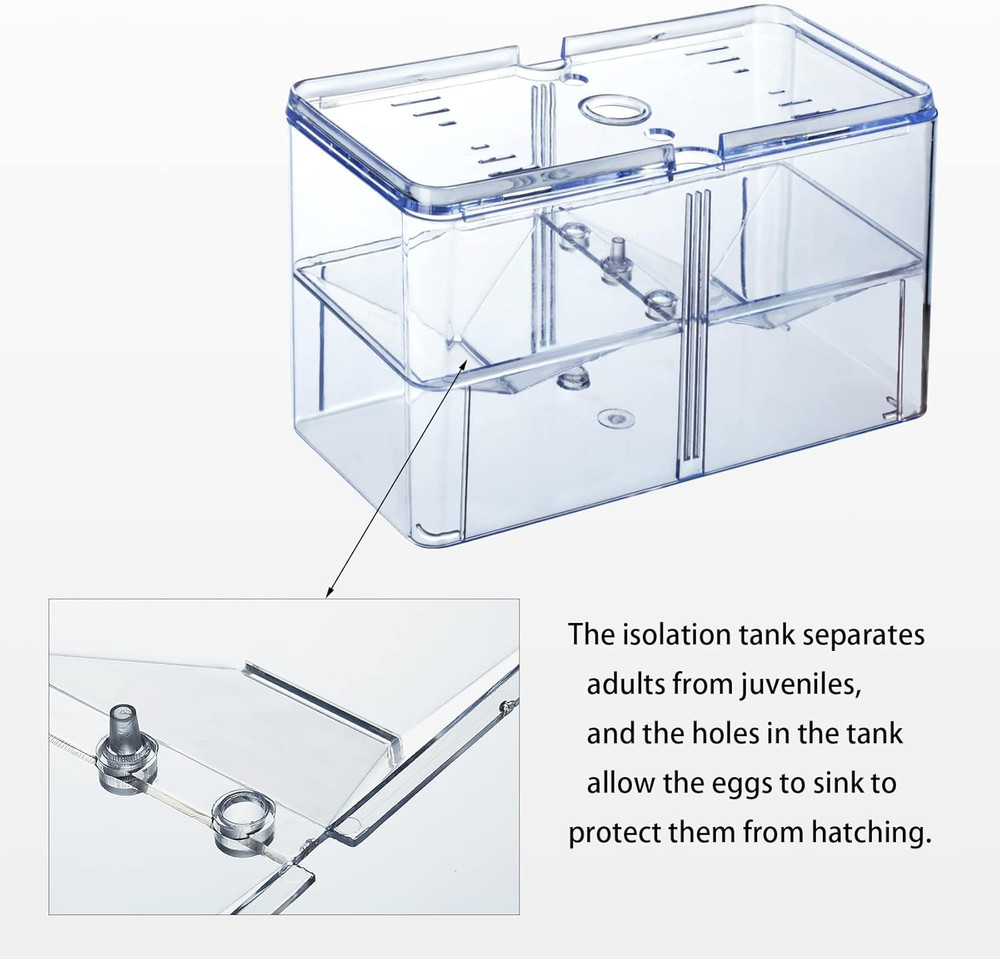 Small Betta Fish Tank, 3-In-1 Stackable Mini Fish Tank, Divided Compartments Bet