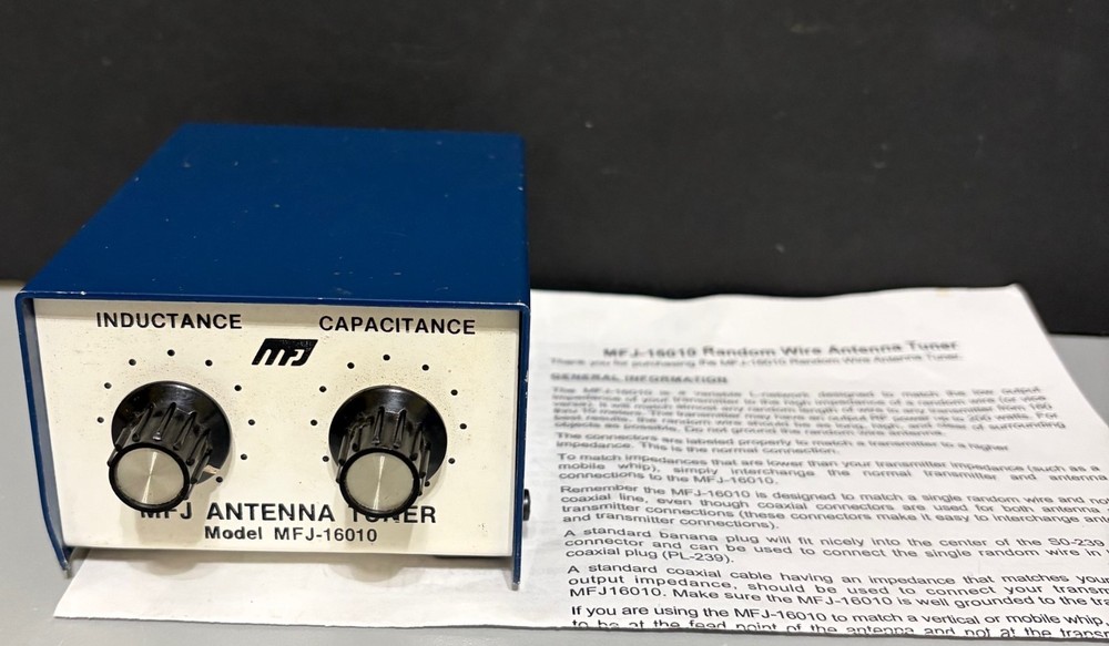 MFJ-16010 RANDOM WIRE TUNER, TESTED.