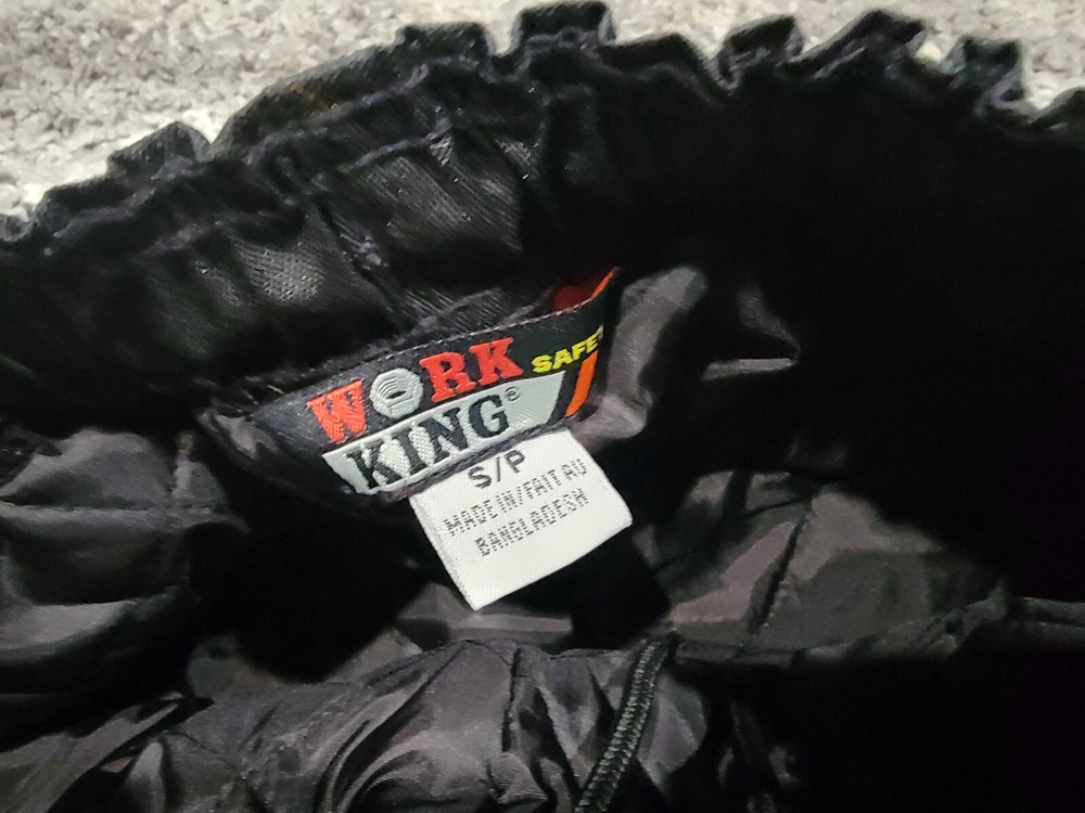 NWT Work King Safety Visibility Work Pants Black Men Small 3M Reflective